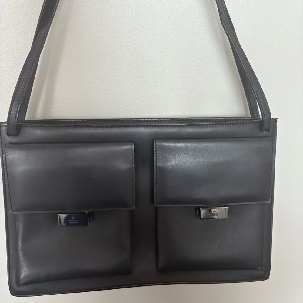 Gucci Black Leather Shoulder Bag